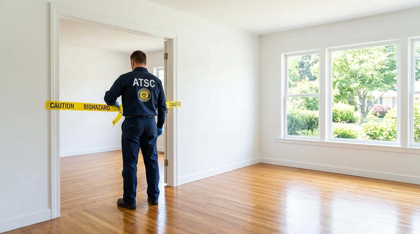 Certified biohazard cleanup crew performing Crime Scene Cleanup in Avon Center